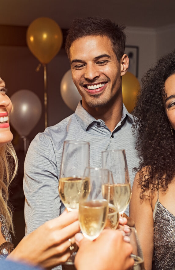 Young friends enjoying party