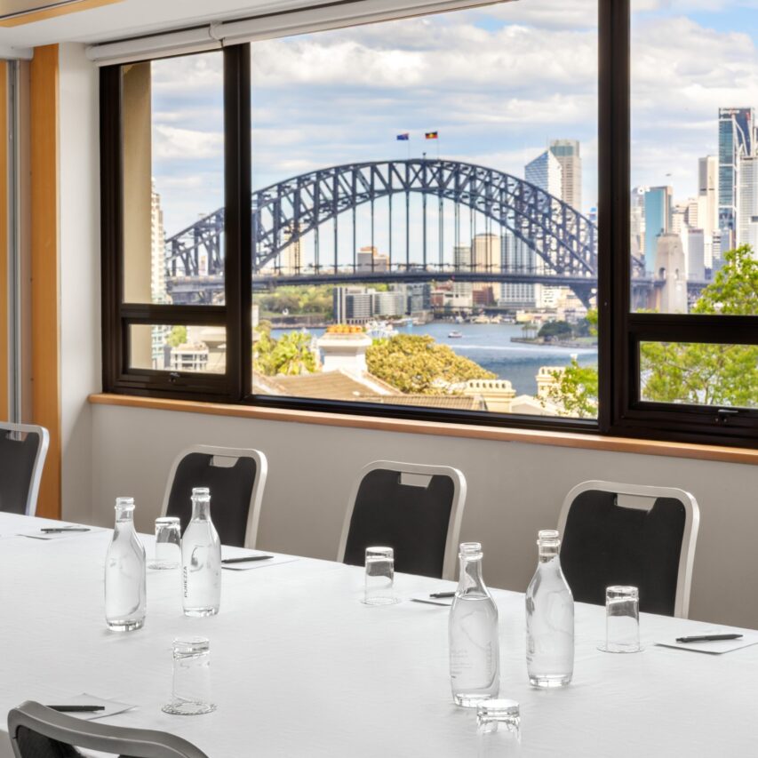 Function room at View Sydney overlooking the harbour