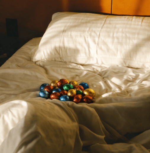 Easter eggs on bed at View Hotels